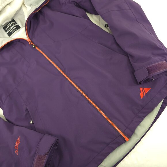 STRAFE Silver Queen WOMEN'S SIZE MED Snow Ski PURPLE Jacket Hooded Polartec - Picture 3 of 16